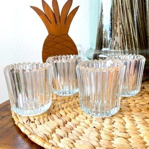 Paneled Votive Indiana Glass Candle Votives